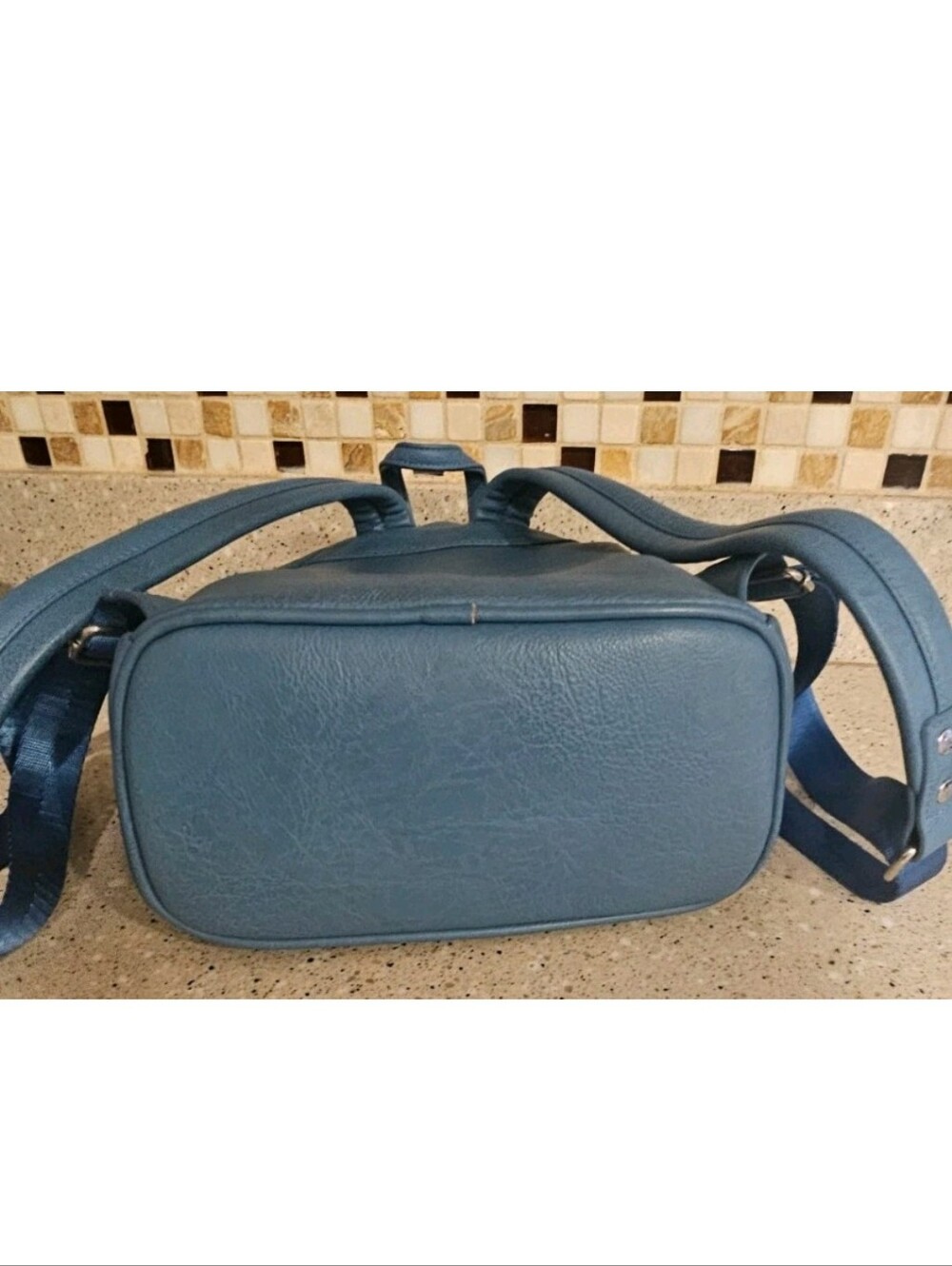 Disney Parks Loungefly Stitch Big Face Cosplay Mini Backpack 3D Ears Blue Used - Picture 3 of 6